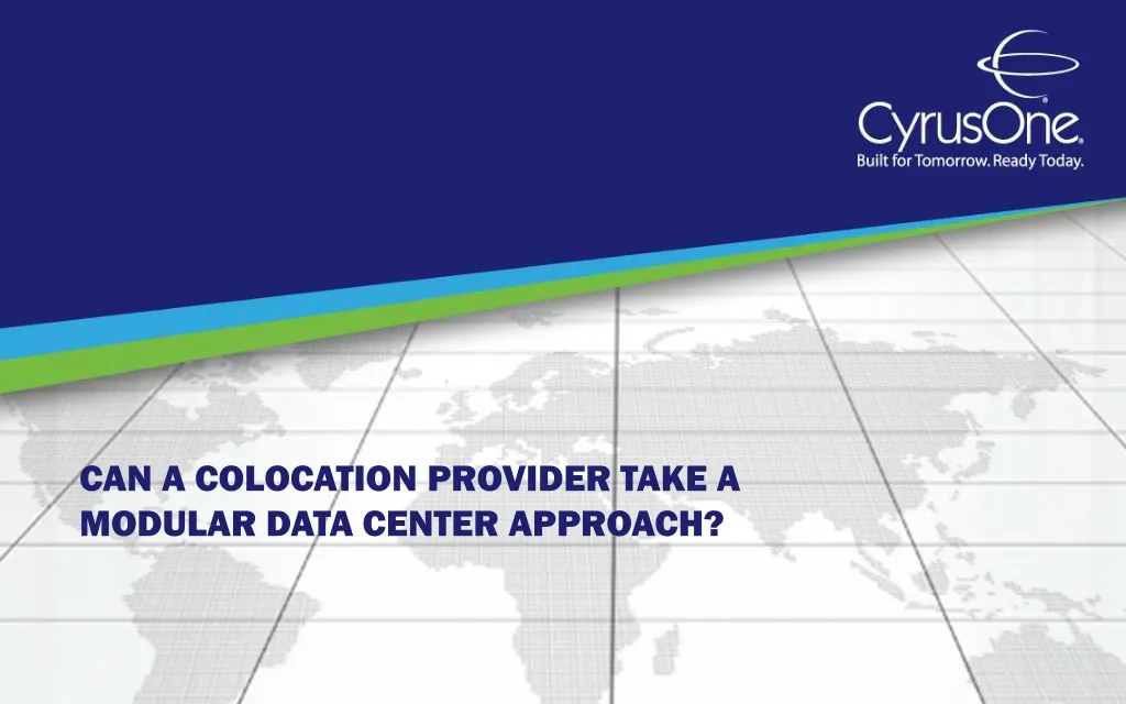 can a colocation provider take a modular data center approach
