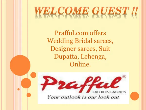 Prafful Wedding Salwar Kameez Suit online !