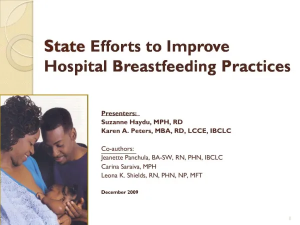 State Efforts to Improve Hospital Breastfeeding Practices