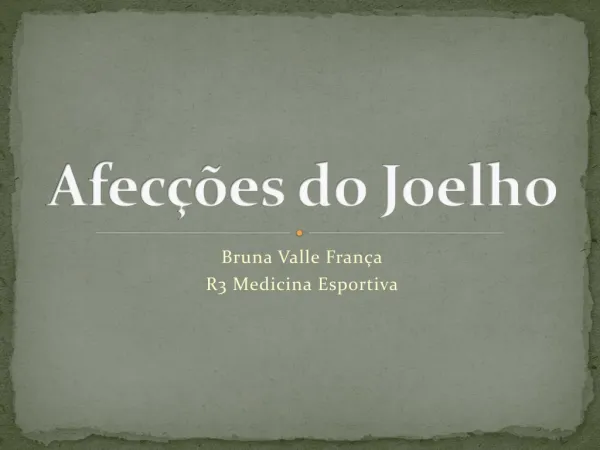 afec es do joelho