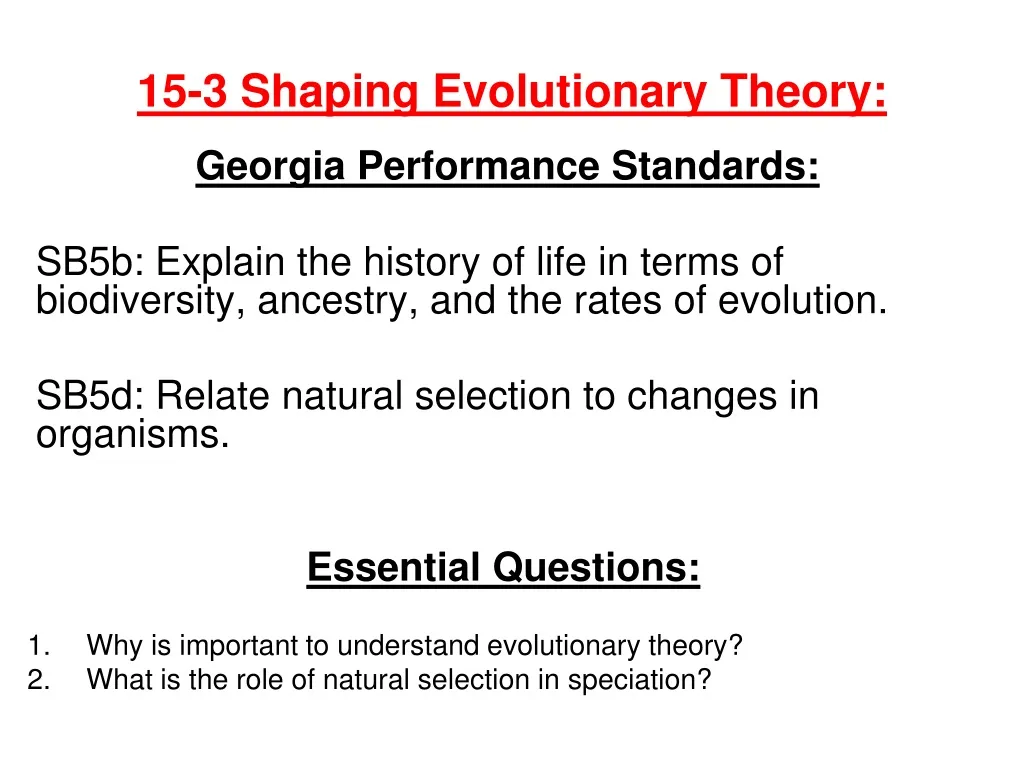 15 3 shaping evolutionary theory