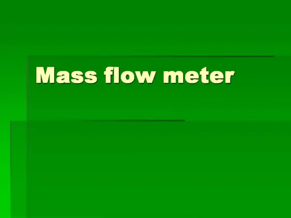 Mass flow meter
