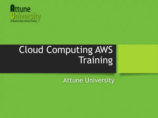 Cloud Computing AWS Training