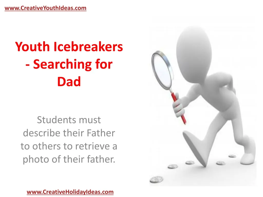 youth icebreakers searching for dad
