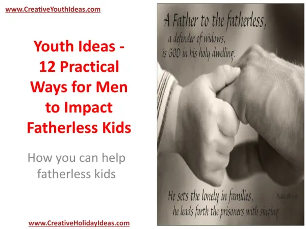 Youth Ideas - 12 Practical Ways for Men to Impact Fatherless