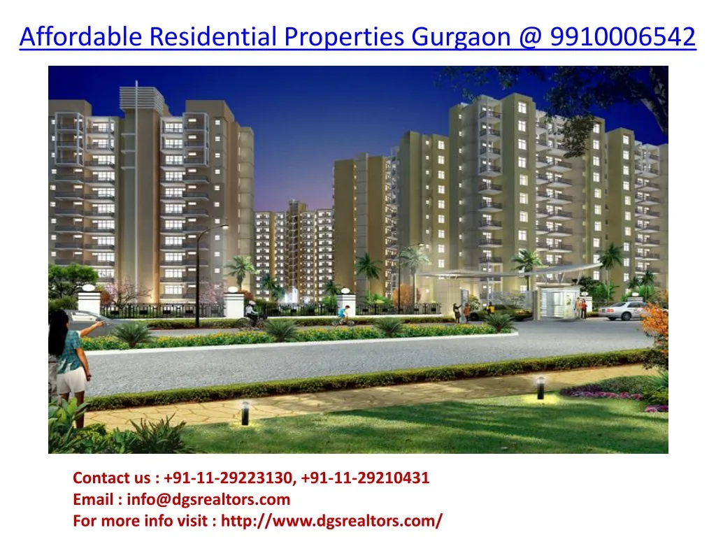 affordable residential properties gurgaon @ 9910006542