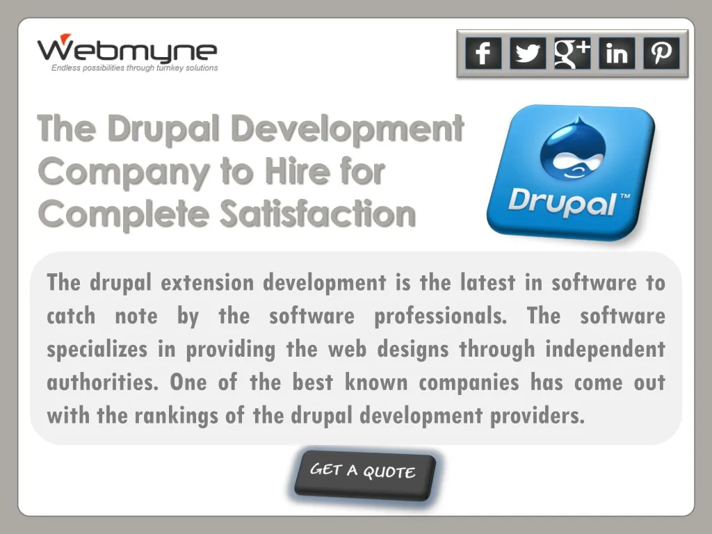 the drupal development company to hire