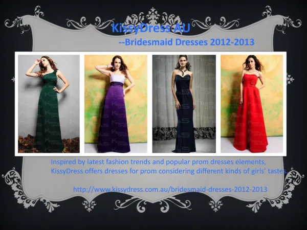 KissyDress AU's Bridesmaid Dresses Online Store