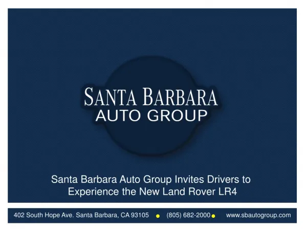 Santa Barbara Auto Group Invites Drivers to Experience the N