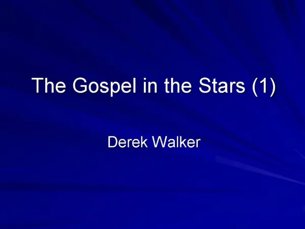 The Gospel in the Stars 1