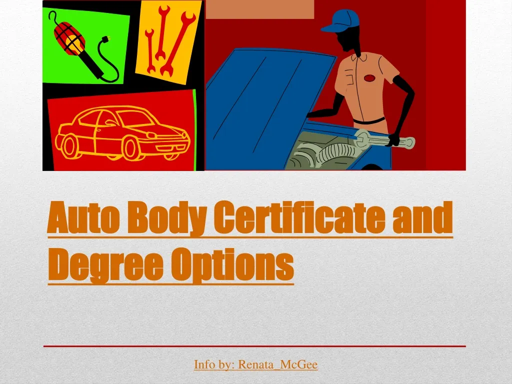 auto body certificate and degree options
