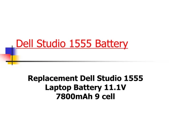 Dell Studio 1555 Battery
