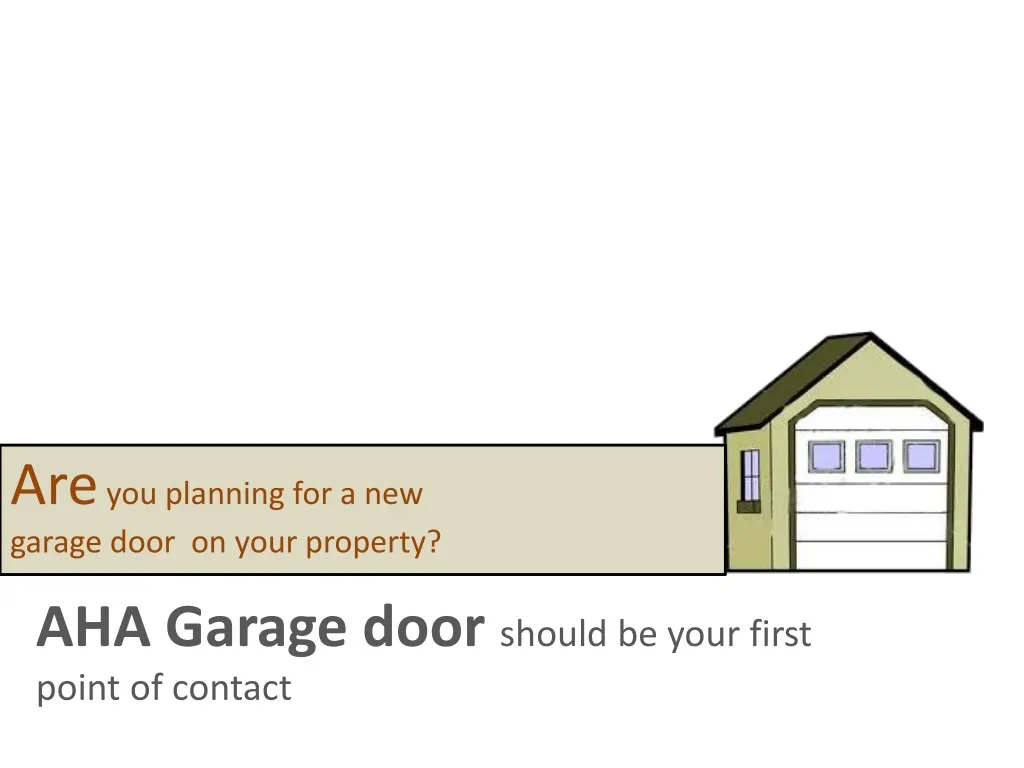 are you planning for a new garage door on your