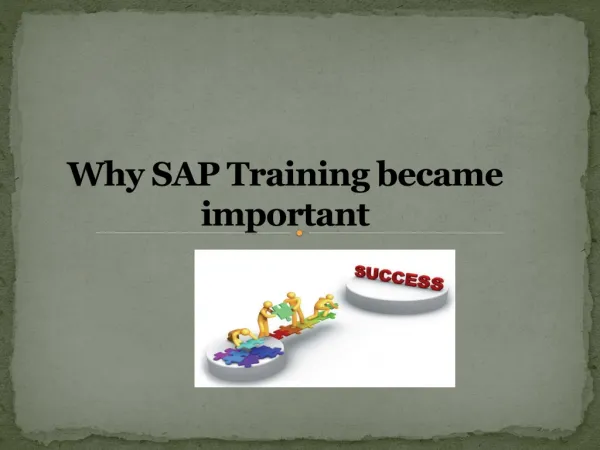 Why SAP Training became important?