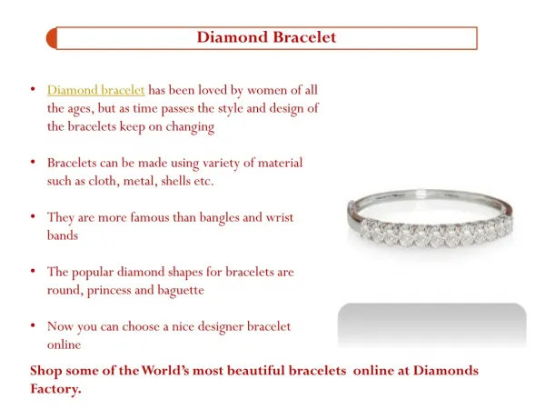Types of Diamond Bracelet