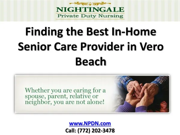 Elder Care in Vero Beach Services