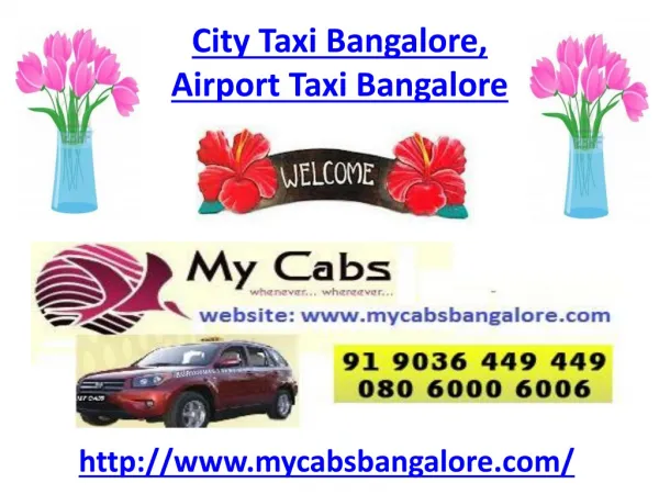 City Taxi Bangalore, Airport Taxi Bangalore