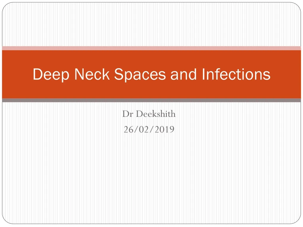 deep neck spaces and infections