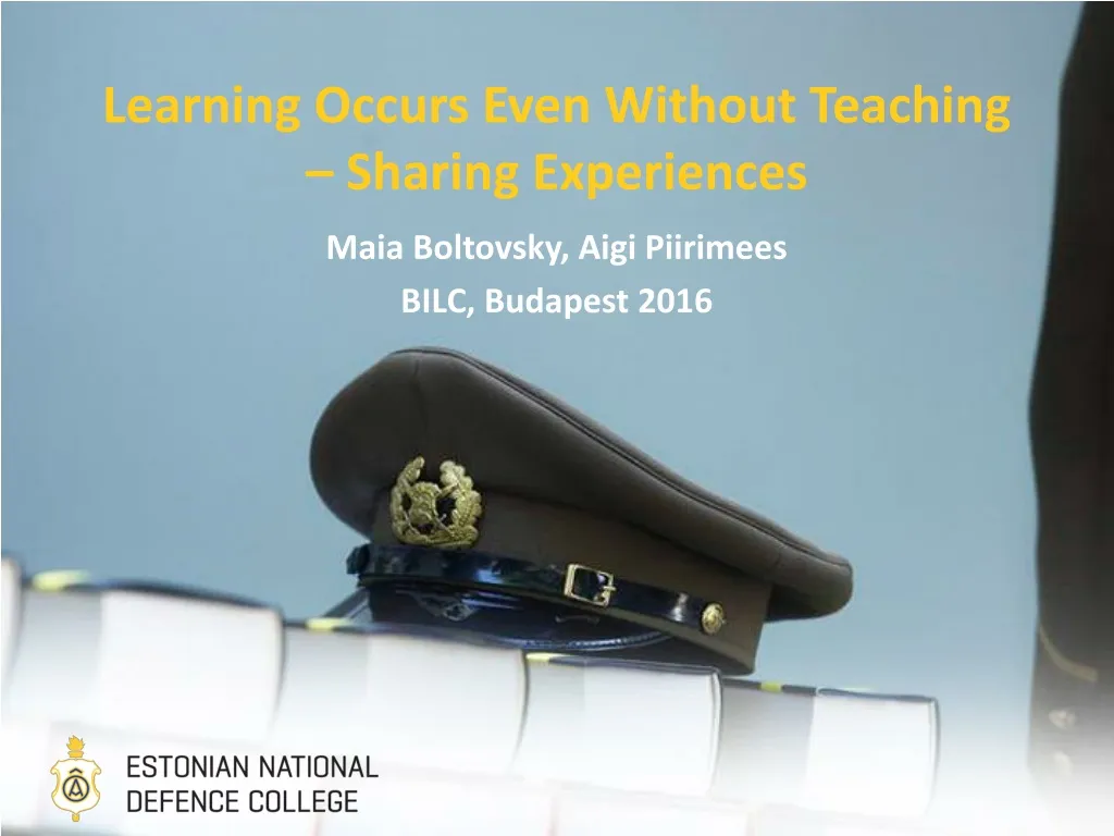 learning occurs even without teaching sharing experiences