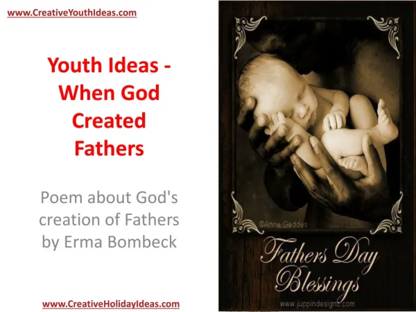 Youth Ideas - When God Created Fathers