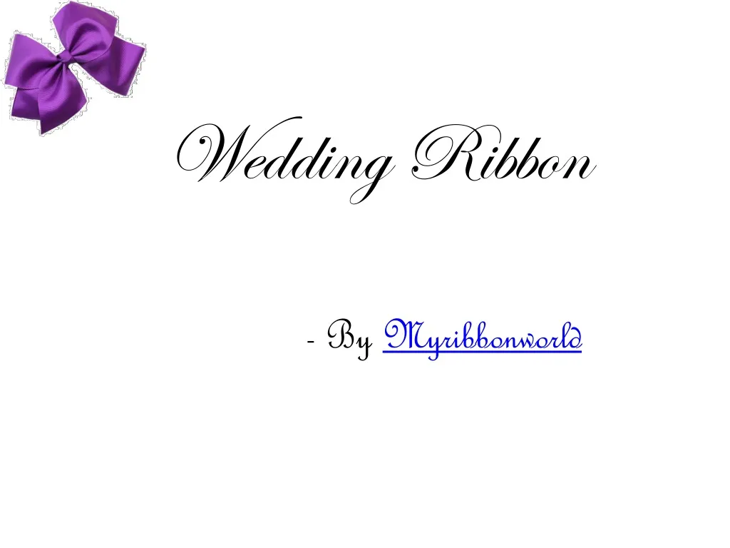 wedding ribbon