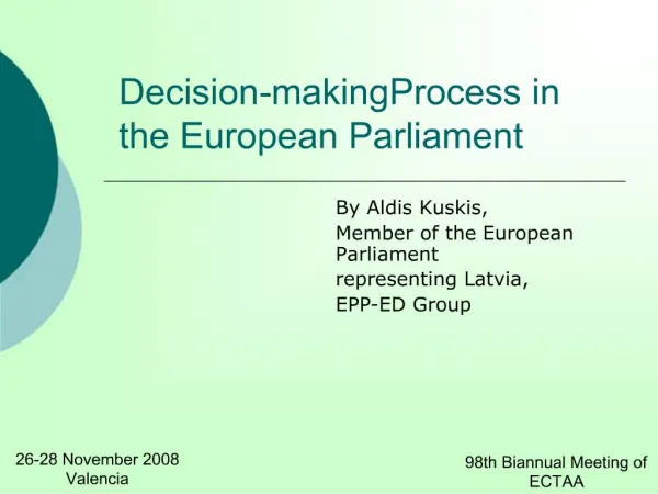 Decision-making Process in the European Parliament
