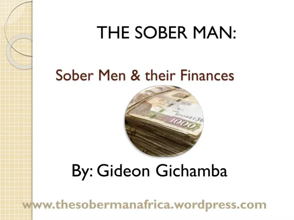Sober Men &amp; their Finances