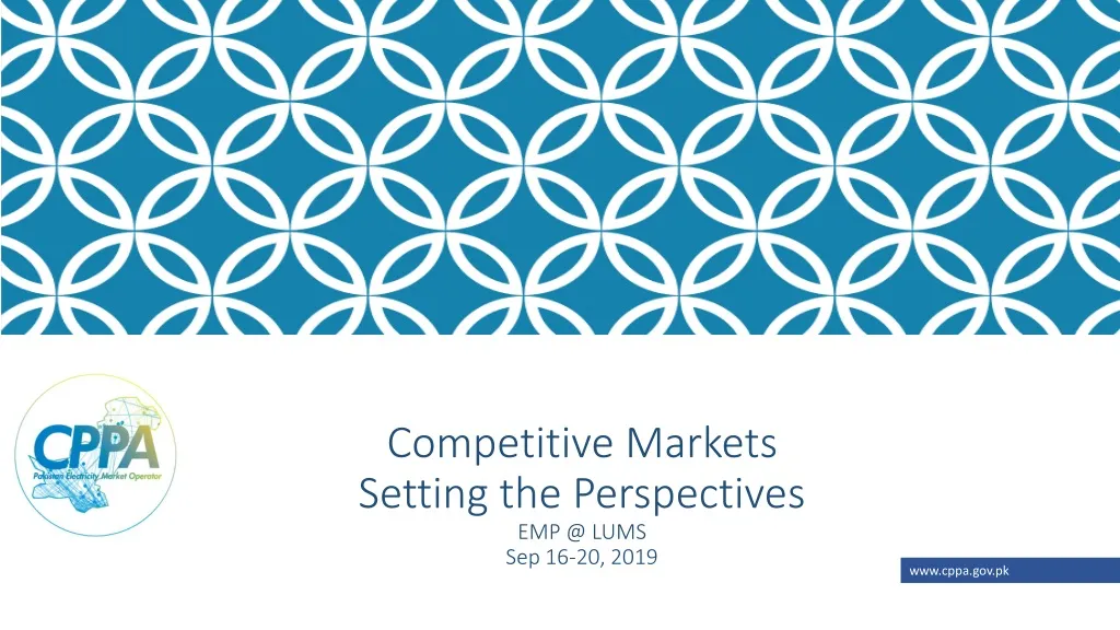 competitive markets setting the perspectives emp @ lums sep 16 20 2019