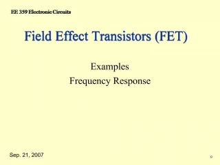 Field Effect Transistors FET - slide 1