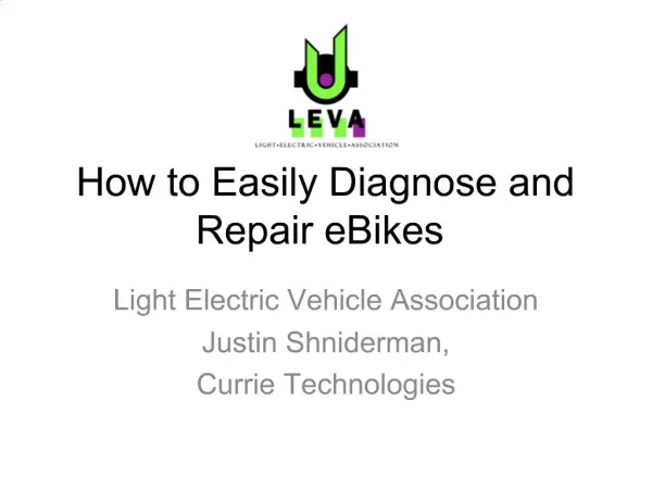 How to Easily Diagnose and Repair eBikes