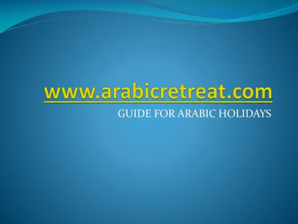 Arabic Retreat