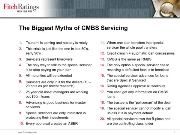 The Biggest Myths of CMBS Servicing
