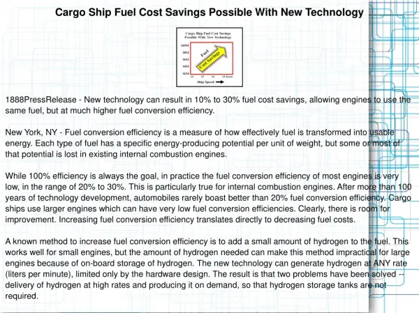 Cargo Ship Fuel Cost Savings Possible With New Technology