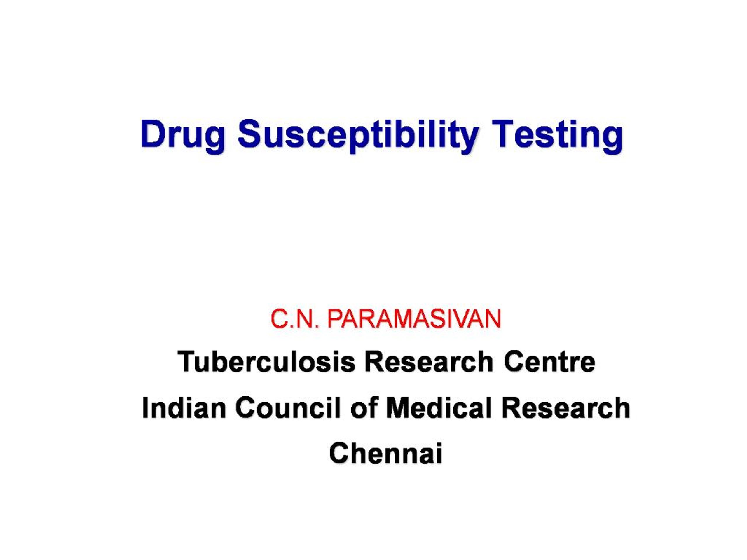 PPT - Drug Susceptibility Testing PowerPoint Presentation, free ...