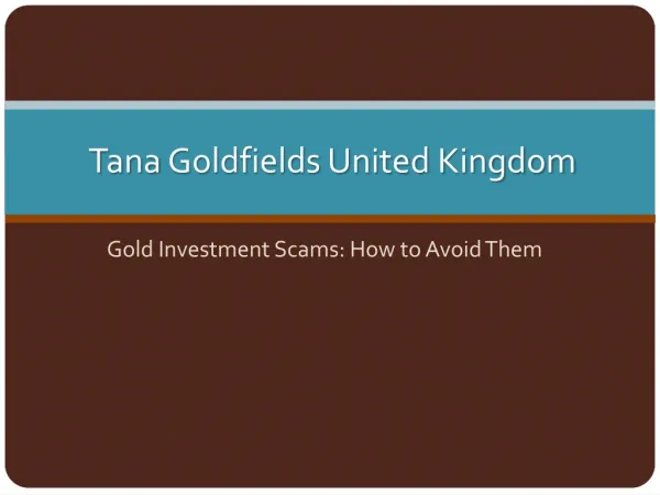 Gold Investment Scams: How to Avoid Them