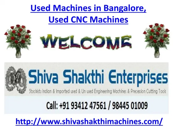 Used Machines in Bangalore, Used CNC Machines in Bangalore