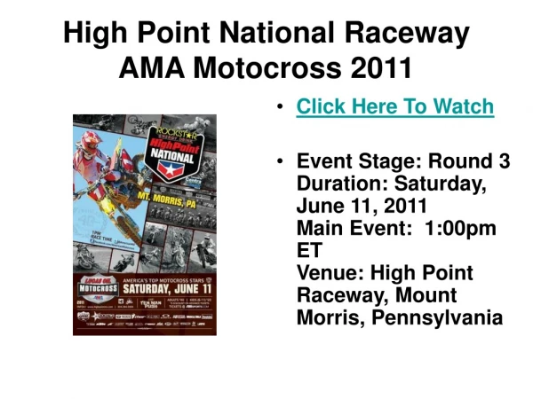 watch high point national raceway ama motocross series race