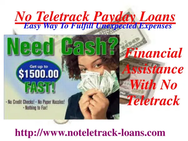 Get No Teletrack Payday Loan Easily