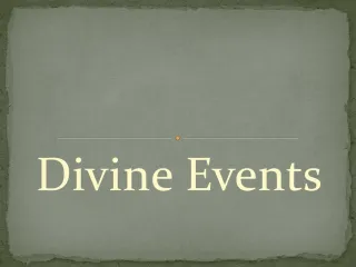 Divine Events, an Events Organizer and Planner - slide 1