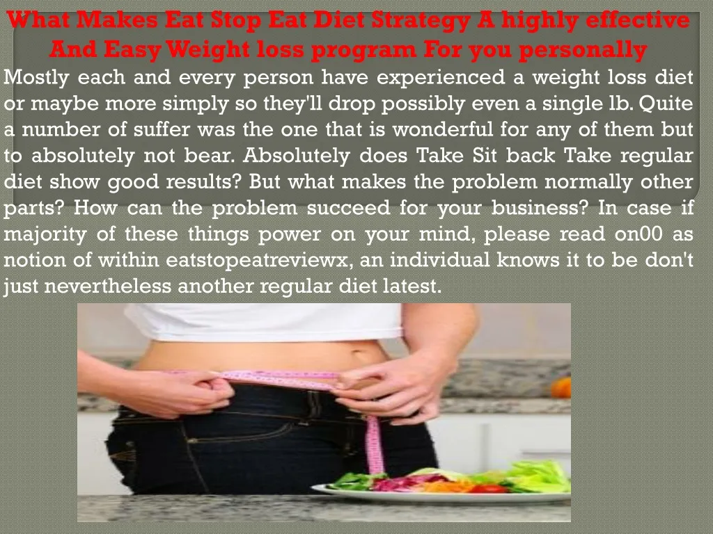 what makes eat stop eat diet strategy a highly