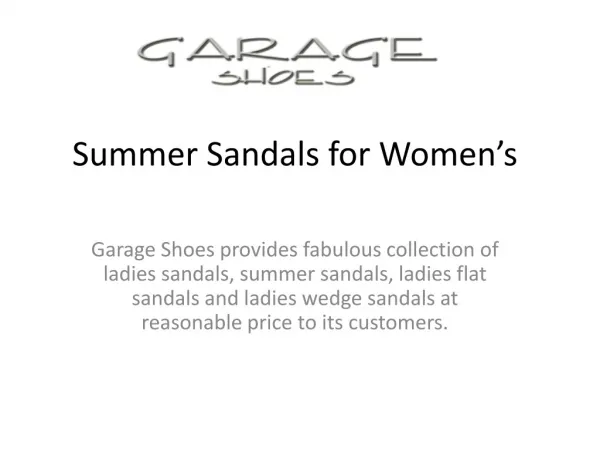 Garage Shoes