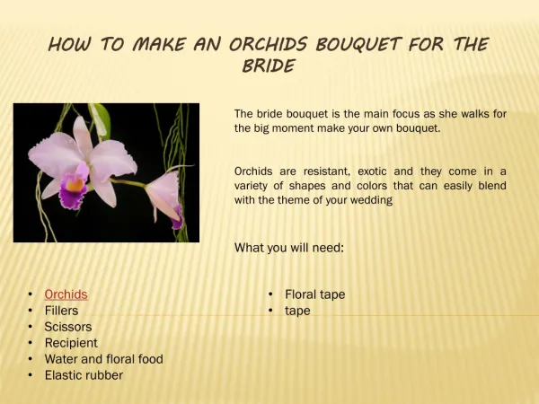DIY Orchid bouquet