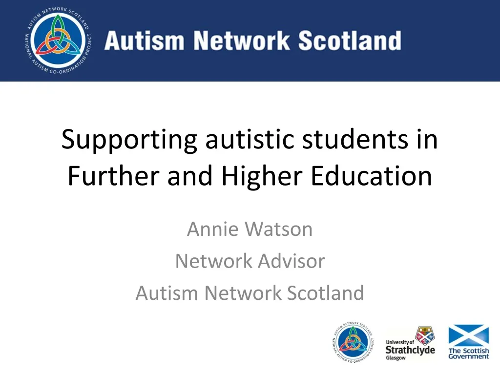 supporting autistic students in further and higher education