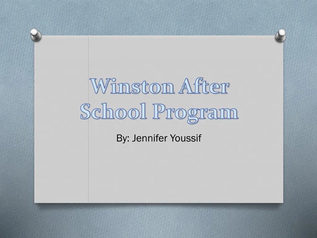 winston after school program