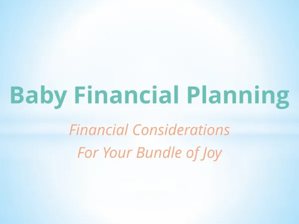 Baby Financial Planning