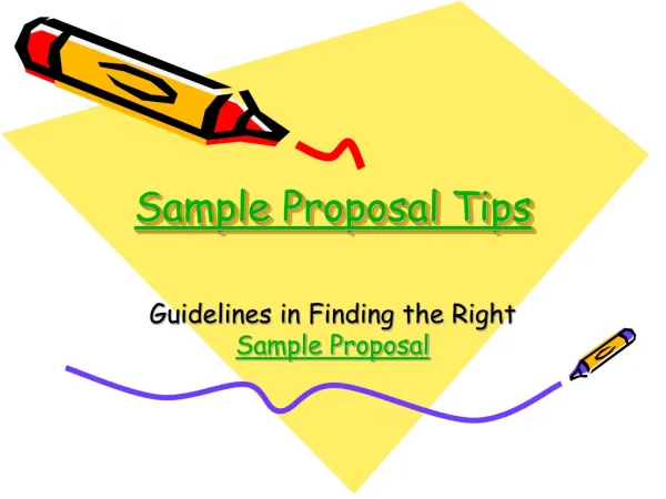 Proposal Sample Tips