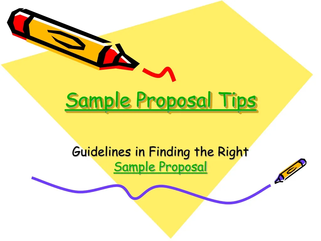 sample proposal tips