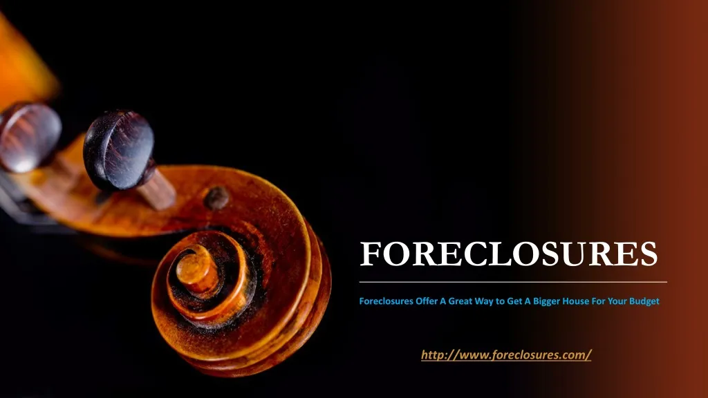 foreclosures