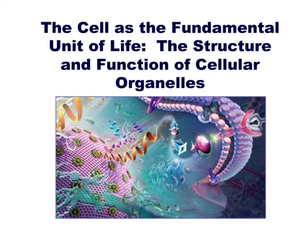 The Cell as the Fundamental Unit of Life: The Structure and Function of Cellular Organelles
