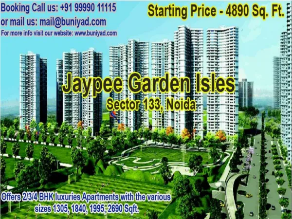 Garden Isles Jaypee Project | Call us 99990 11115